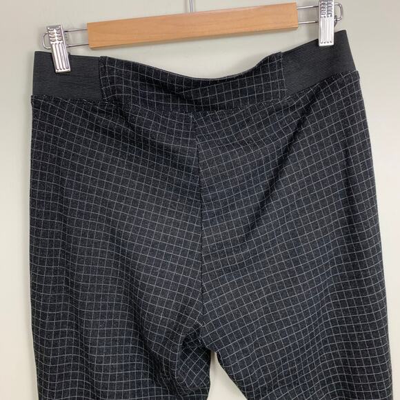 Baccini Grey Windowpane Plaid Check Grid Pull-On Pants Leggings PL Petite L LP - Picture 6 of 8